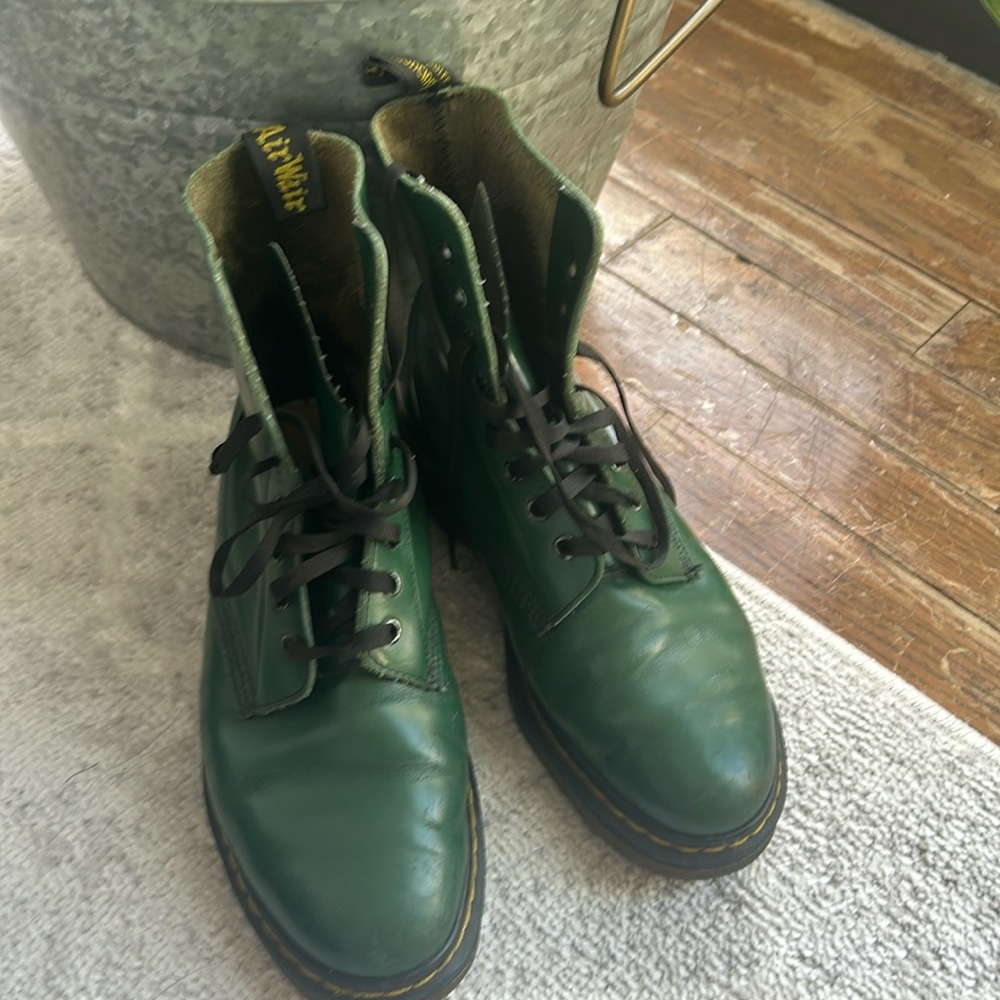 Rare vintage green doc martens , original made In England